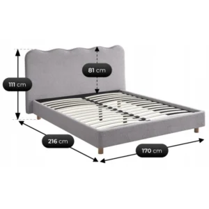 Pat 160x200 IZMIR gri Boucle — MOBILA