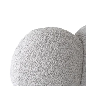 Pat 160x200 ANKARA cu spațiu de depozitare, gri, din țesătură bouclé — MOBILA