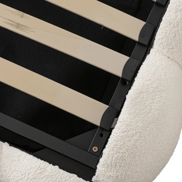 Pat ANKARA 160x200 cu spațiu de depozitare Culoare crem Boucle