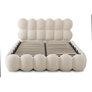 Pat ANKARA 160x200 cu spațiu de depozitare Culoare crem Boucle