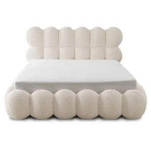 Pat ANKARA 160x200 cu spațiu de depozitare Culoare crem Boucle