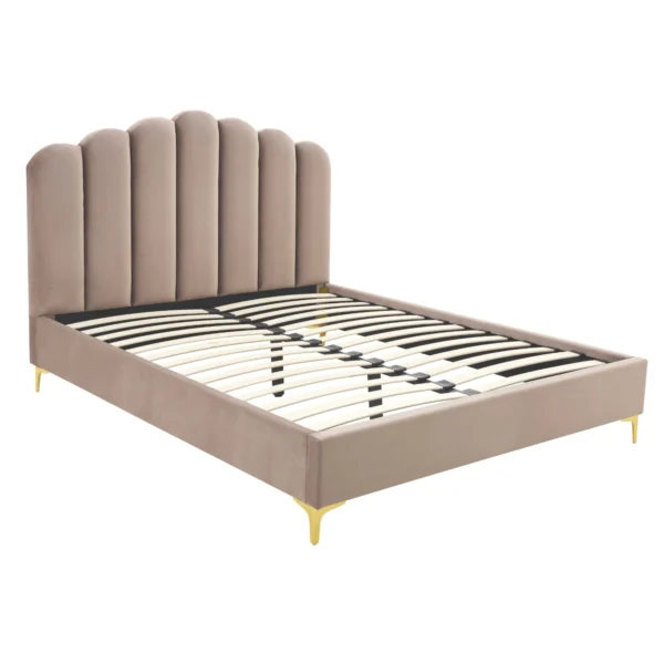 Pat 160x200 GEMINI Catifea bej — MOBILA