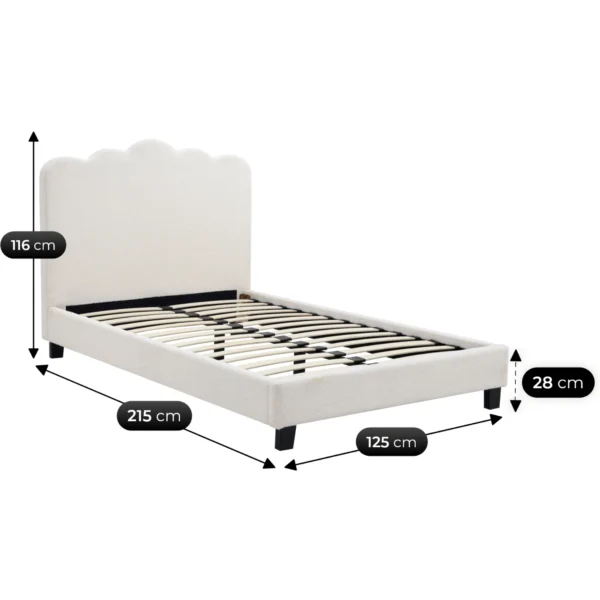 120x200 CRATER Pat crem Boucle