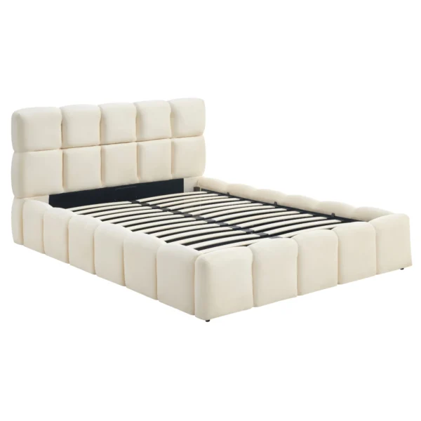 product-3679-0 Pat 140x200 MURCJA cu container Crema catifea — MOBILA
