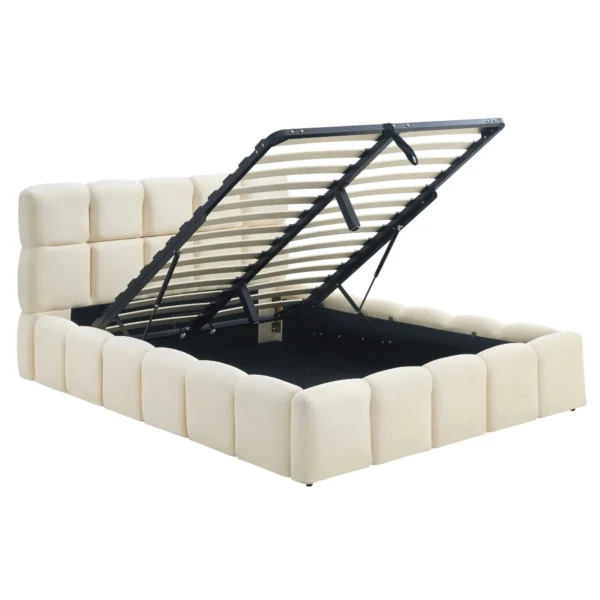 product-3679-1 Pat 140x200 MURCJA cu container Crema catifea — MOBILA