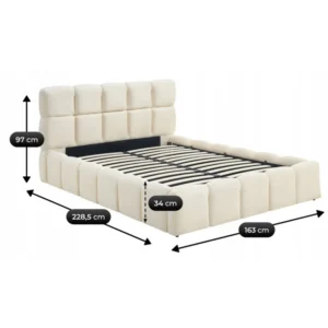 product-3679-2 Pat 140x200 MURCJA cu container Crema catifea — MOBILA