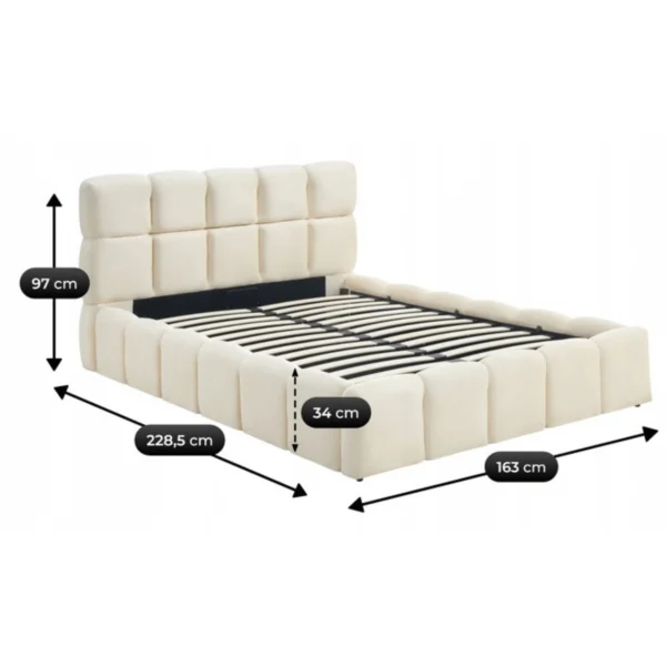 product-3679-2 Pat 140x200 MURCJA cu container Crema catifea — MOBILA