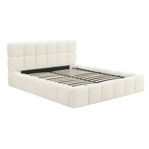 Pat MURCJA 160x200 cu spațiu de depozitare Cream Boucle