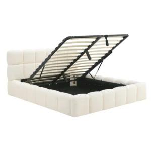 Pat MURCJA 160x200 cu spațiu de depozitare Cream Boucle