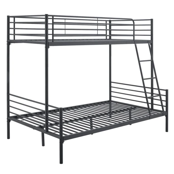 TRES pat supraetajat 90x200 Tineret negru 2in1 — MOBILA