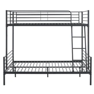 TRES pat supraetajat 90x200 Tineret negru 2in1 — MOBILA