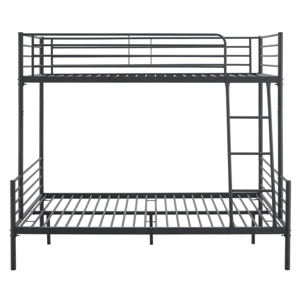 TRES pat supraetajat 90x200 Tineret negru 2in1 — MOBILA