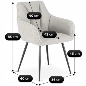 Scaun NAWARA Grey Boucle