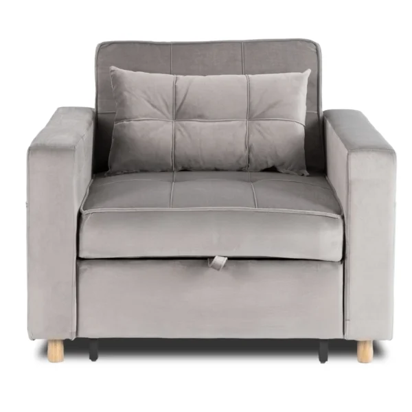 product-3690-1 Fotoliu culisant SOLOR Velur gri — Fotolii de relaxare