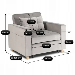 product-3690-11 Fotoliu culisant SOLOR Velur gri — Fotolii de relaxare
