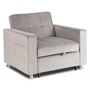 product-3690-2 Fotoliu culisant SOLOR Velur gri — Fotolii de relaxare