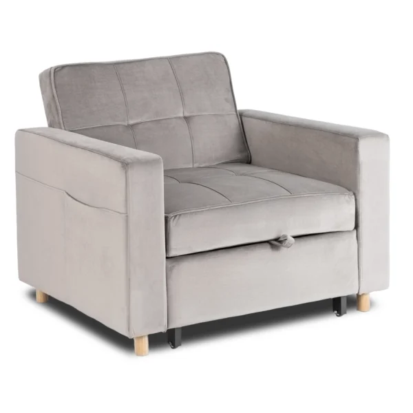 product-3690-2 Fotoliu culisant SOLOR Velur gri — Fotolii de relaxare