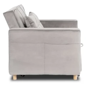 product-3690-3 Fotoliu culisant SOLOR Velur gri — Fotolii de relaxare
