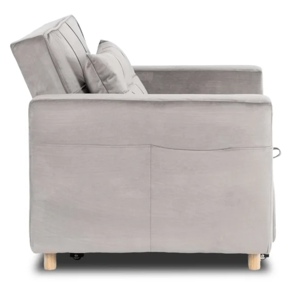 product-3690-3 Fotoliu culisant SOLOR Velur gri — Fotolii de relaxare