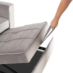 product-3690-9 Fotoliu culisant SOLOR Velur gri — Fotolii de relaxare