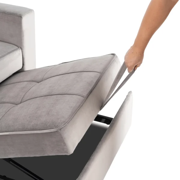 product-3690-9 Fotoliu culisant SOLOR Velur gri — Fotolii de relaxare