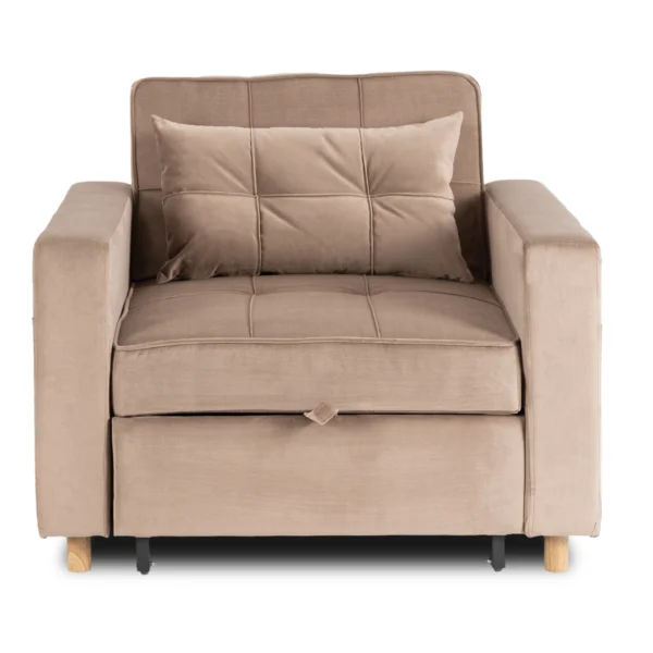 Scaun reclinabil SOLOR din velur bej