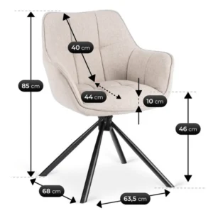 product-3697-7 Scaun pivotant PEONY 2, bej