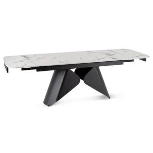 product-3700-7 VERONA Ceramic Folding Table 160-240 cm Marmură albă/Negru — Mese