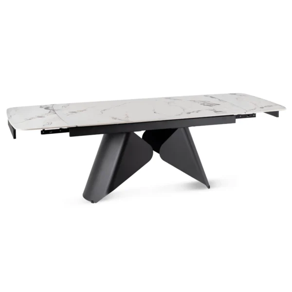 product-3700-7 VERONA Ceramic Folding Table 160-240 cm Marmură albă/Negru — Mese