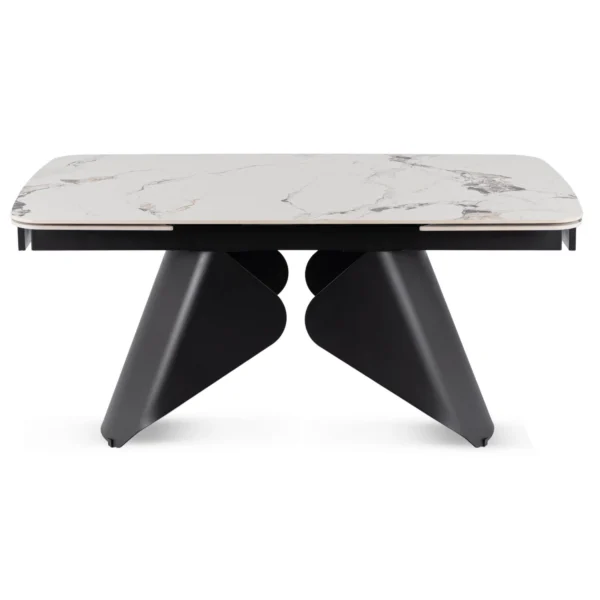 product-3700-8 VERONA Ceramic Folding Table 160-240 cm Marmură albă/Negru — Mese