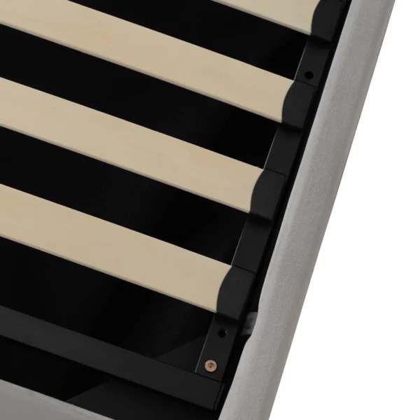 Pat MARSEILLE 180x200 cu spațiu de depozitare, velur gri