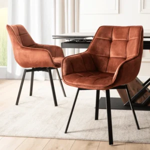 LUNA Scaun pivotant Red Velour — MOBILA