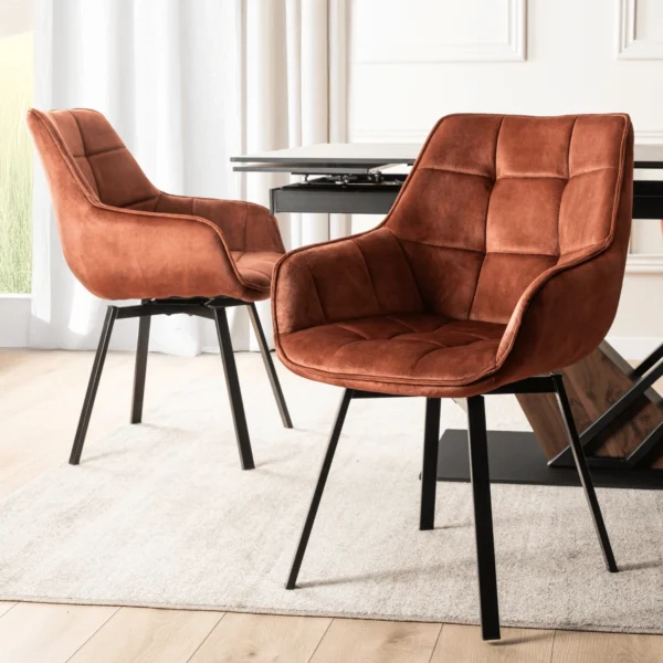 LUNA Scaun pivotant Red Velour — MOBILA