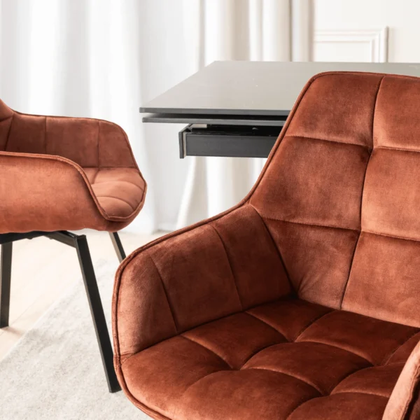LUNA Scaun pivotant Red Velour — MOBILA