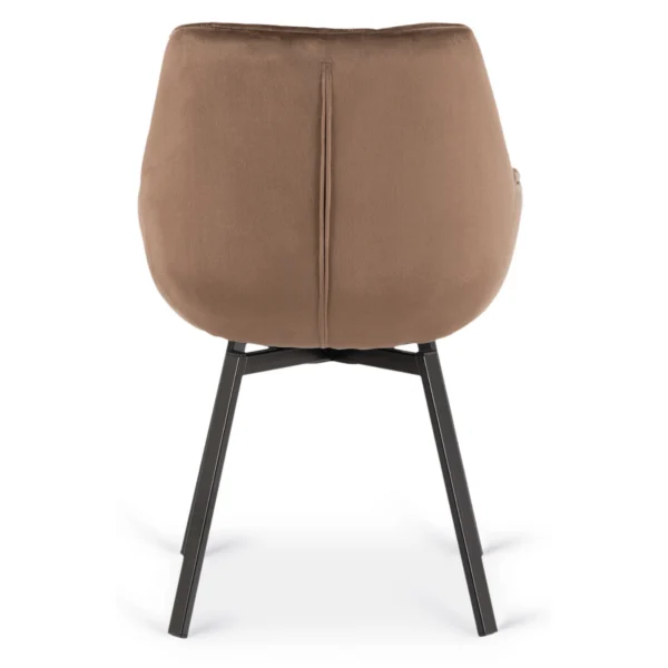 Scaun rotativ LUNA, maro, din velur — MOBILA