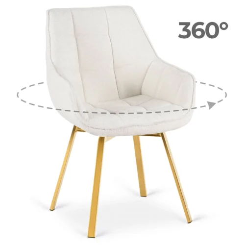 Scaun pivotant MIA bej bouclé
