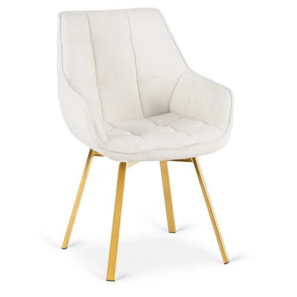 Scaun pivotant MIA bej bouclé