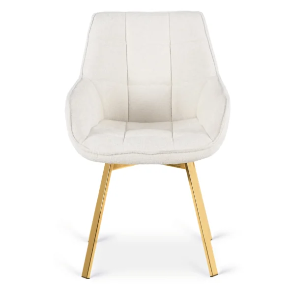 Scaun pivotant MIA bej bouclé