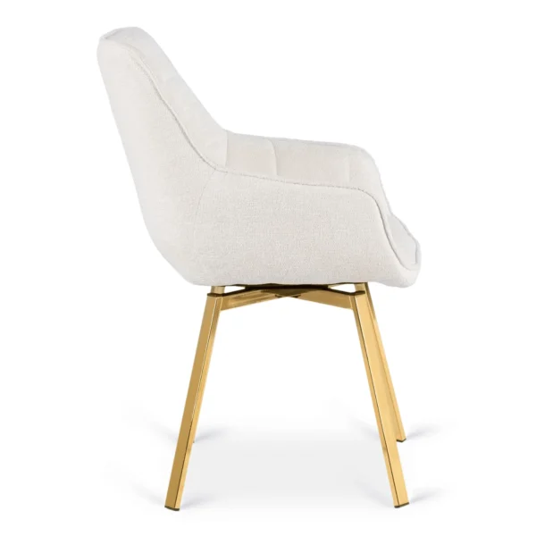 Scaun pivotant MIA bej bouclé