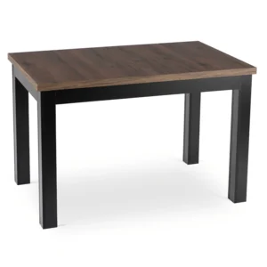 Masa extensibilă SKUBI 120-160 cm, nuc/negru
