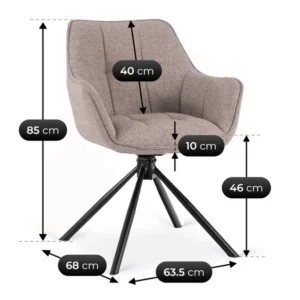 Scaun pivotant PEONY 2 Cappuccino