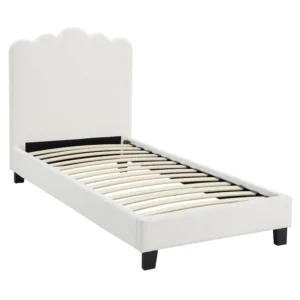 Pat din țesătură crem 90x200 CRATER