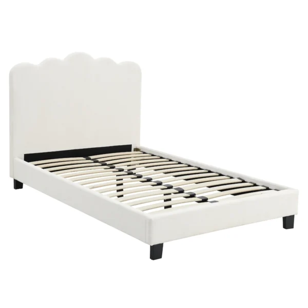 Pat din țesătură crem 120x200 CRATER