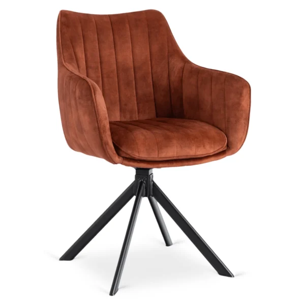 Scaun pivotant MUMBAI, catifea roșie