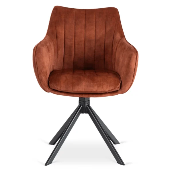 Scaun pivotant MUMBAI, catifea roșie