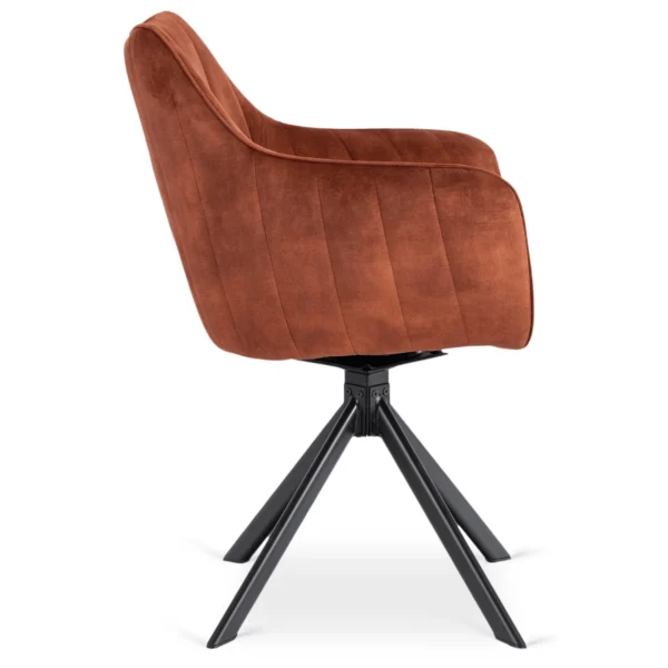 Scaun pivotant MUMBAI, catifea roșie