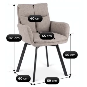 Scaun pivotant CORTADO maro