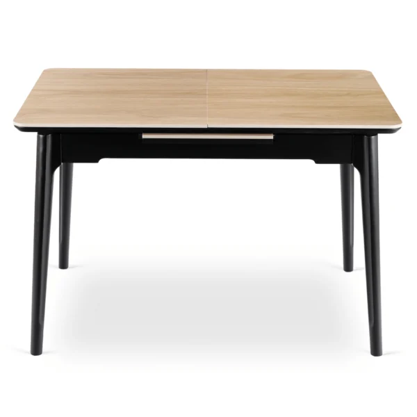 Masă extensibilă din ceramică SAMER 138–178 cm Stejar/Negru