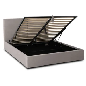 Pat 160x200 MARSYLIA cu container Tesatura gri — MOBILA