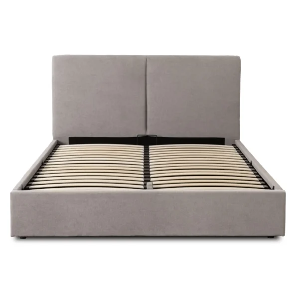 Pat 160x200 MARSYLIA cu container Tesatura gri — MOBILA